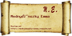 Mednyánszky Emma névjegykártya