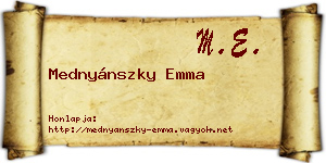 Mednyánszky Emma névjegykártya