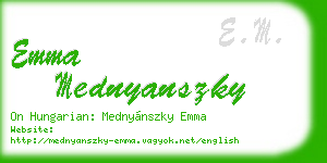 emma mednyanszky business card